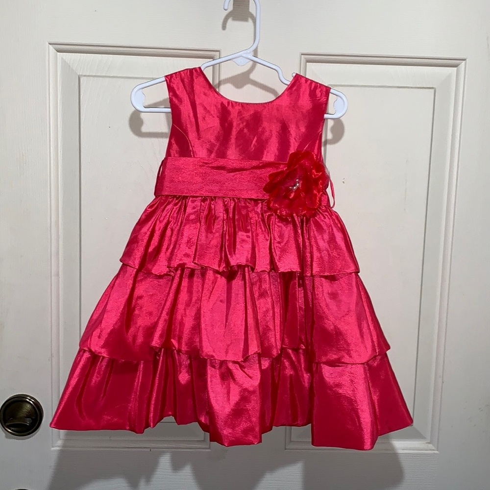 Wonderland Bright Fuschia Pink Toddler Dress. 2T